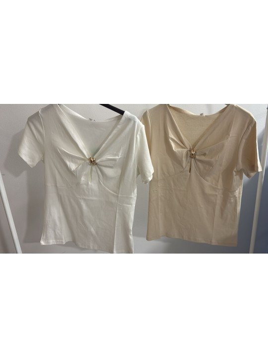 Camiseta detalle dorado