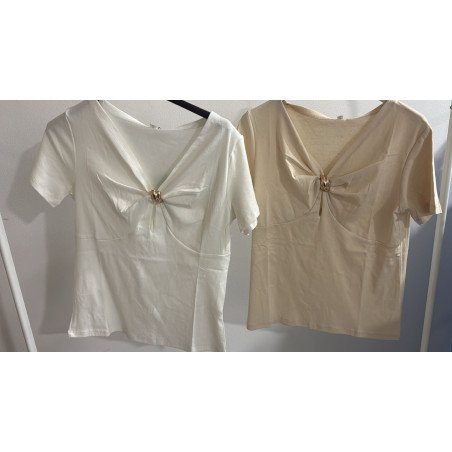 Camiseta detalle dorado