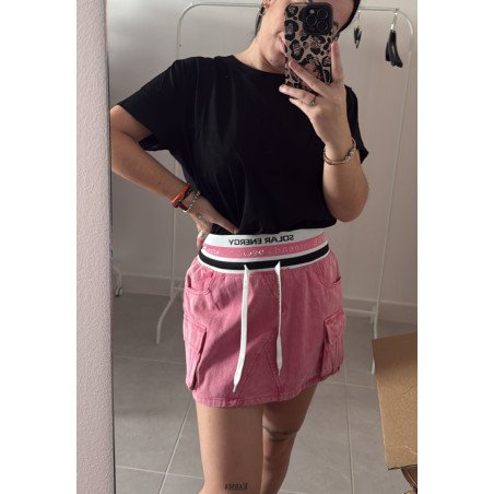 Falda vaquera cargo