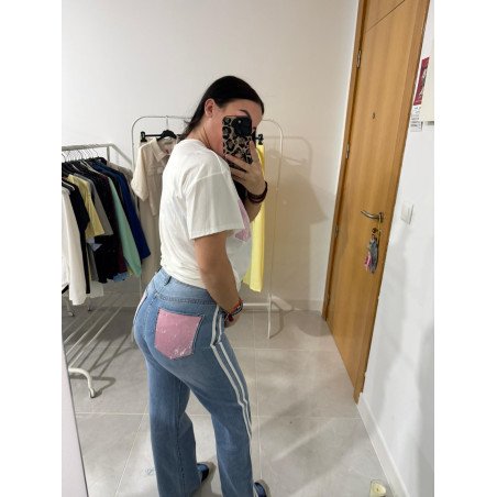 Pantalon brillo rosa