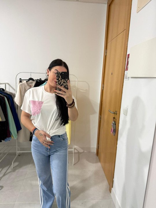 Pantalon brillo rosa