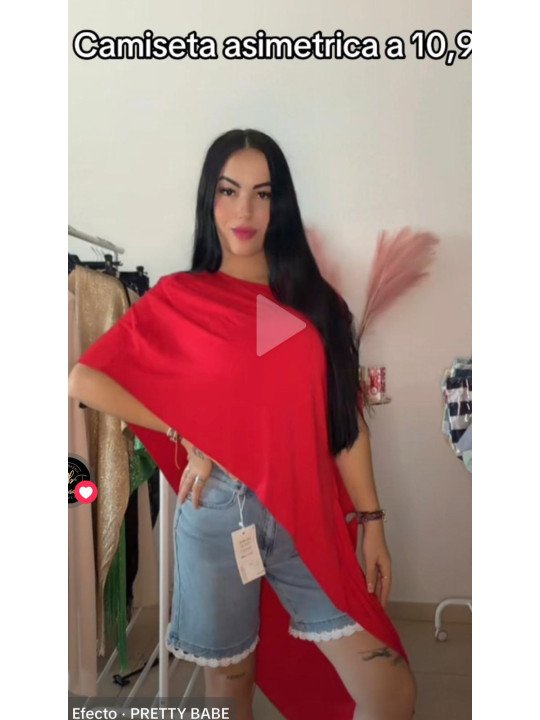 Camiseta asimetrica