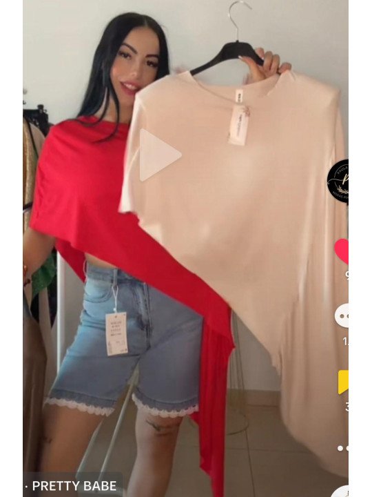 Camiseta asimetrica