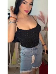 Pantalón vaquero con encaje