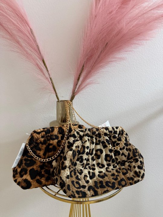 Bolso leopardo marrón oscuro